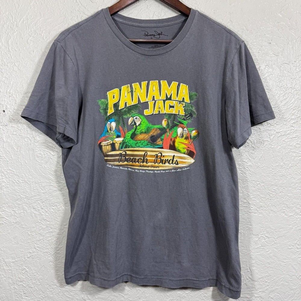 Vintage Panama Jack Graphic T-Shirt Tee‎ Sm Single Stitch Beach Birds Grunge 90s